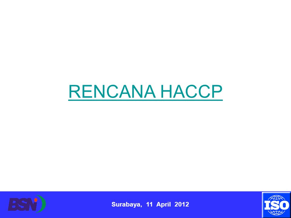 RENCANA HACCP