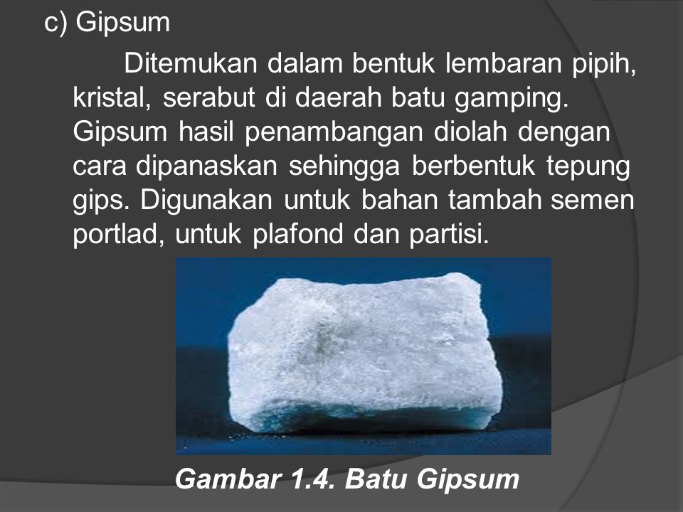 c) Gipsum