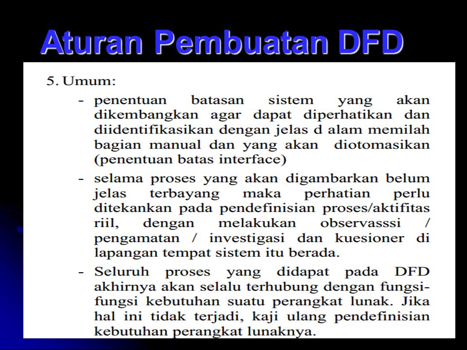 Aturan Pembuatan DFD