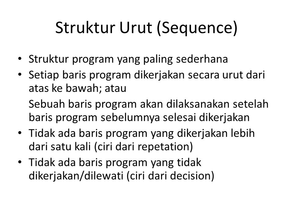 Struktur Urut (Sequence)