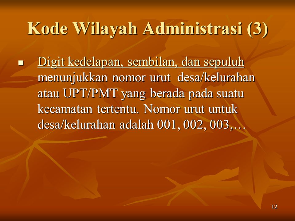 Kode Wilayah Administrasi (3)
