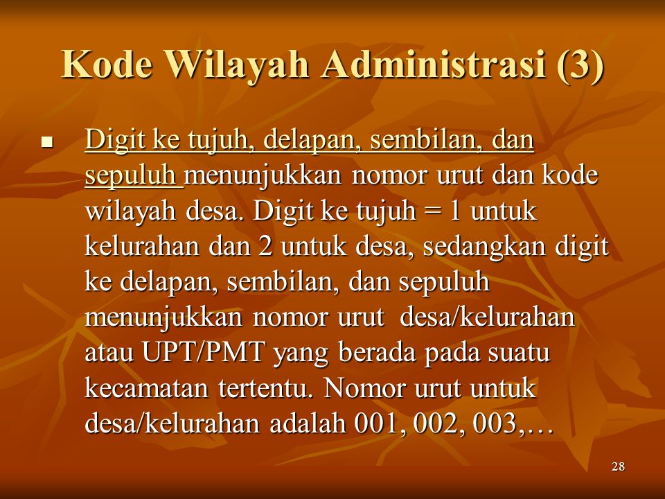 Kode Wilayah Administrasi (3)