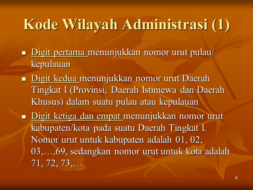 Kode Wilayah Administrasi (1)