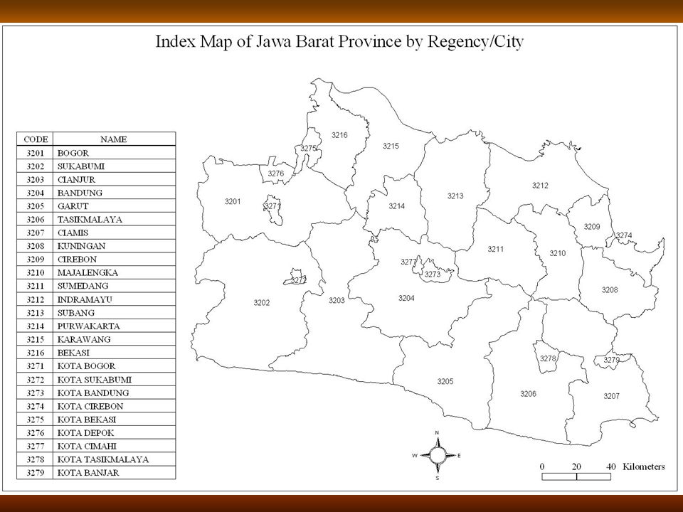 Peta Indeks Provinsi Jawa Barat Per Kabupaten/Kota