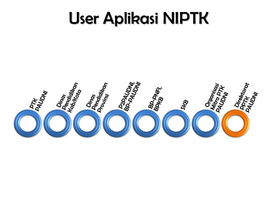 User Aplikasi NIPTK PTK PAUDNI Dinas Pendidikan Kab/Kota