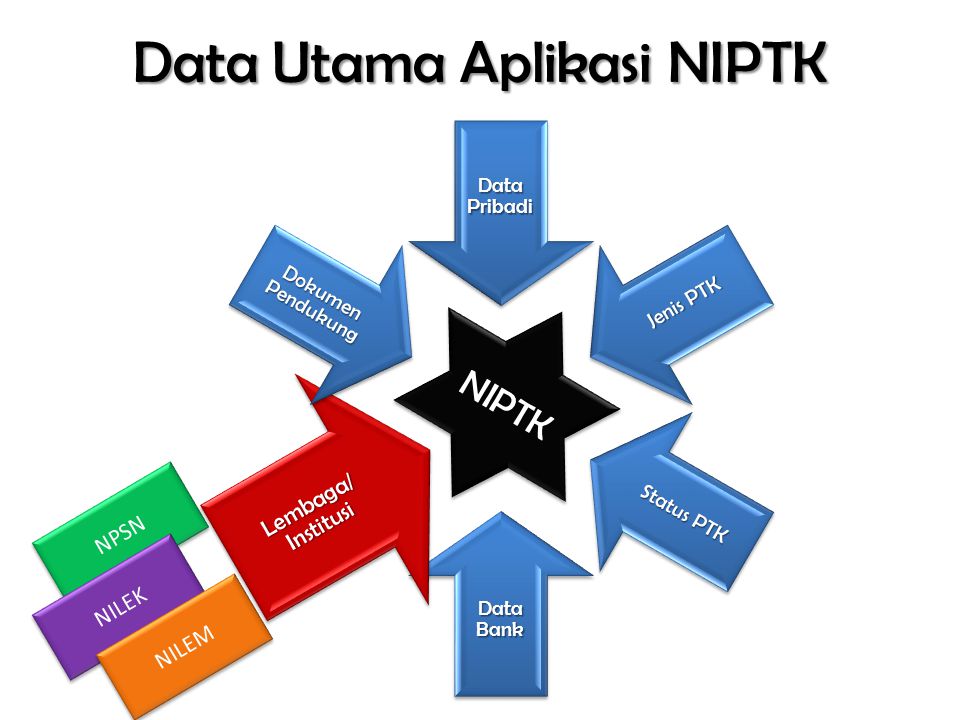 Data Utama Aplikasi NIPTK