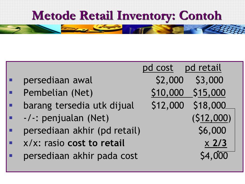 Metode Retail Inventory: Contoh