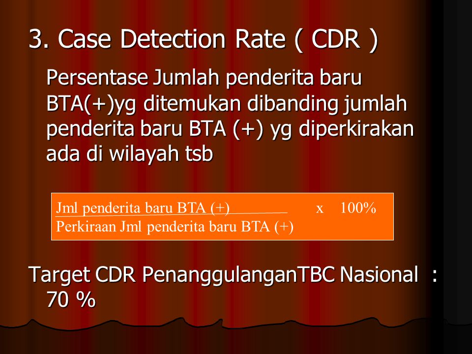 3. Case Detection Rate ( CDR )