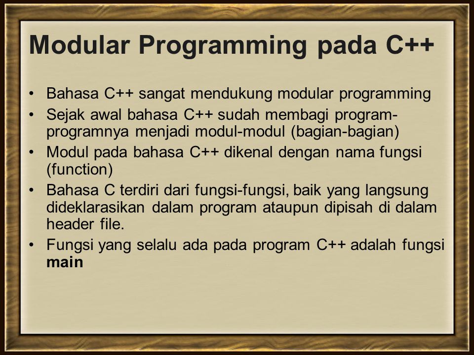 Modular Programming pada C++