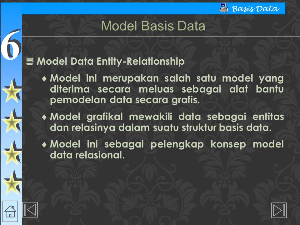 Model Basis Data Model Data Entity-Relationship
