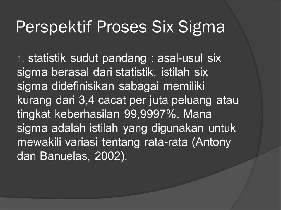 Perspektif Proses Six Sigma