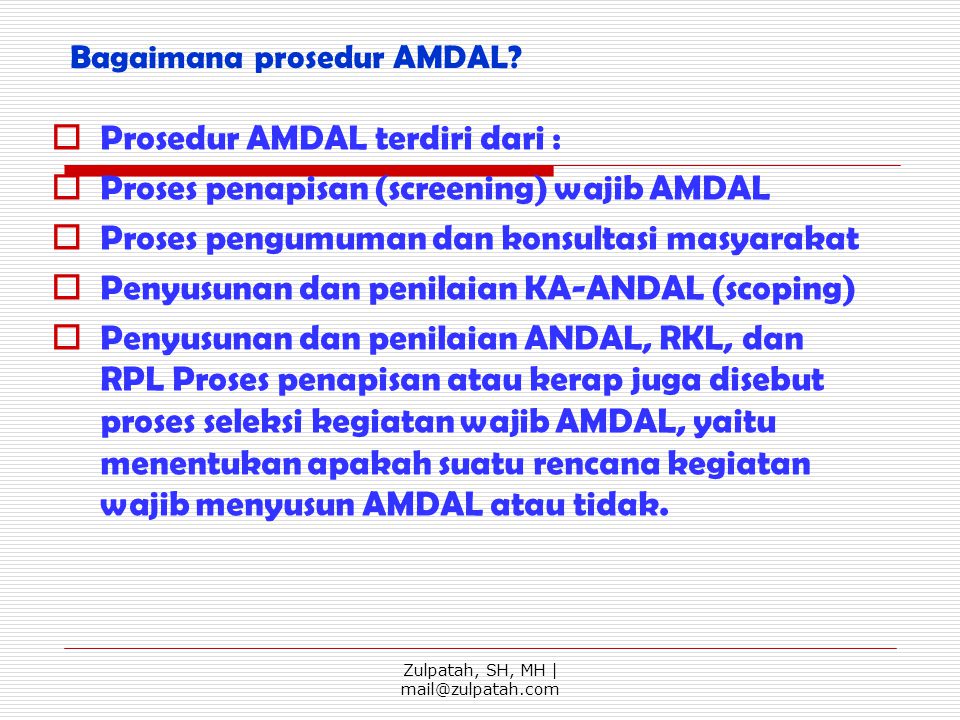 Bagaimana prosedur AMDAL