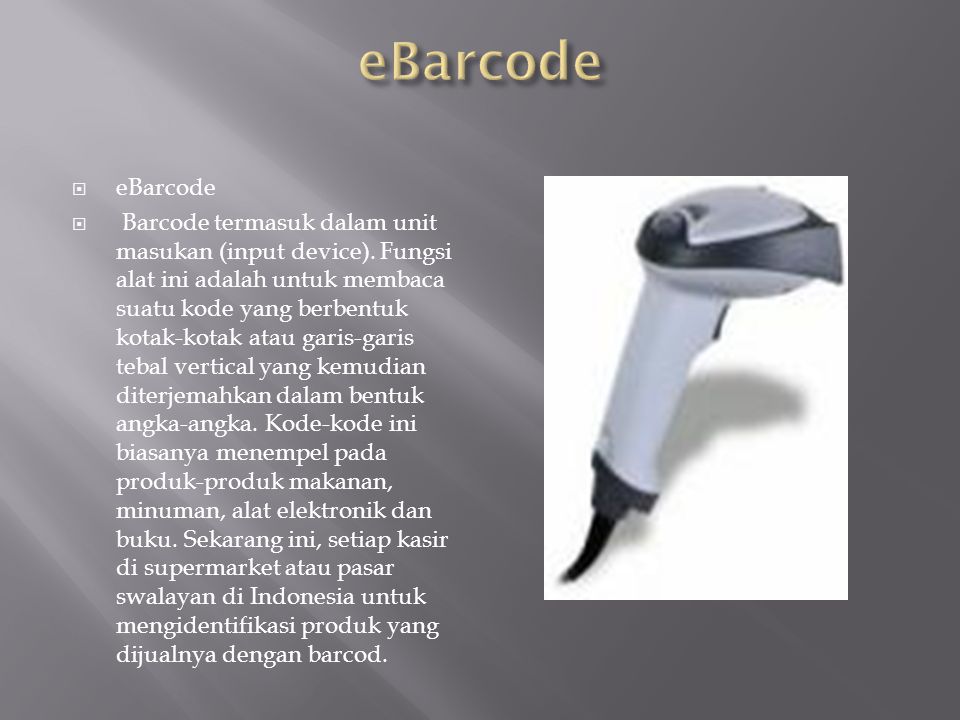 eBarcode eBarcode.