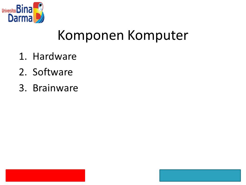 Komponen Komputer Hardware Software Brainware