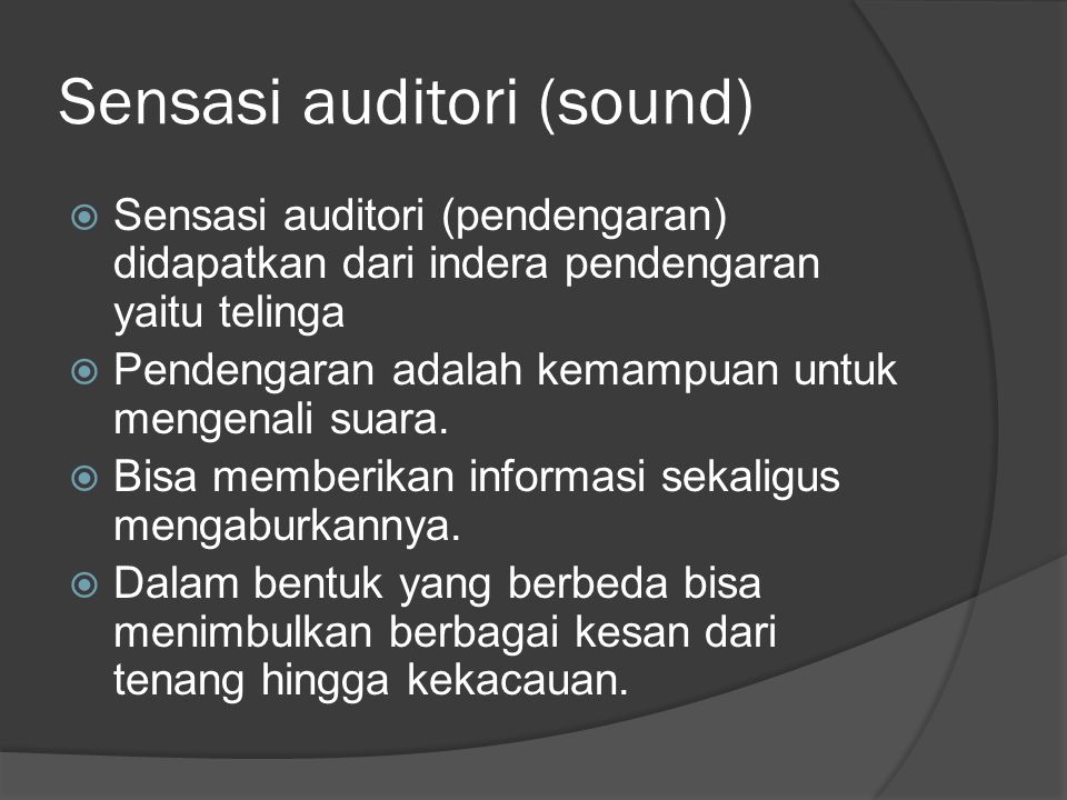 Sensasi auditori (sound)