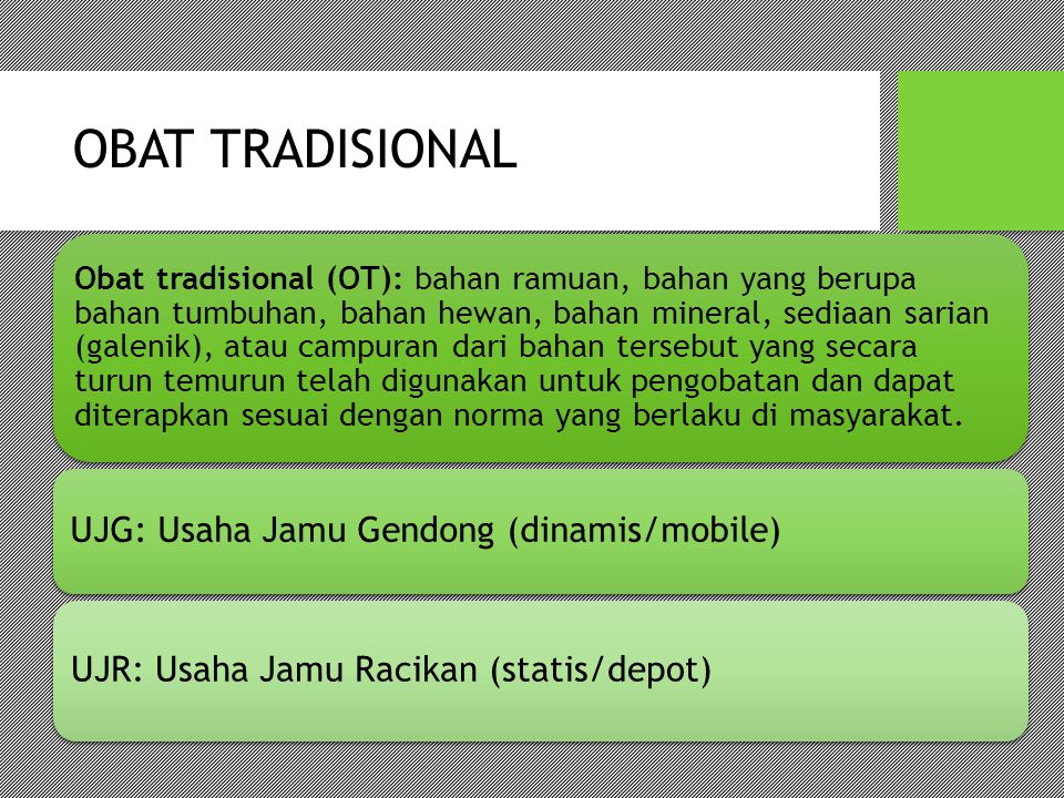 OBAT TRADISIONAL UJG: Usaha Jamu Gendong (dinamis/mobile)