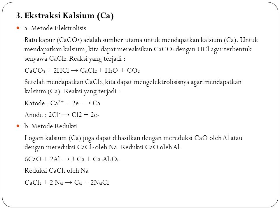 3. Ekstraksi Kalsium (Ca)