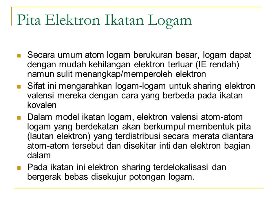 Pita Elektron Ikatan Logam