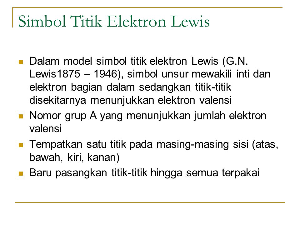 Simbol Titik Elektron Lewis