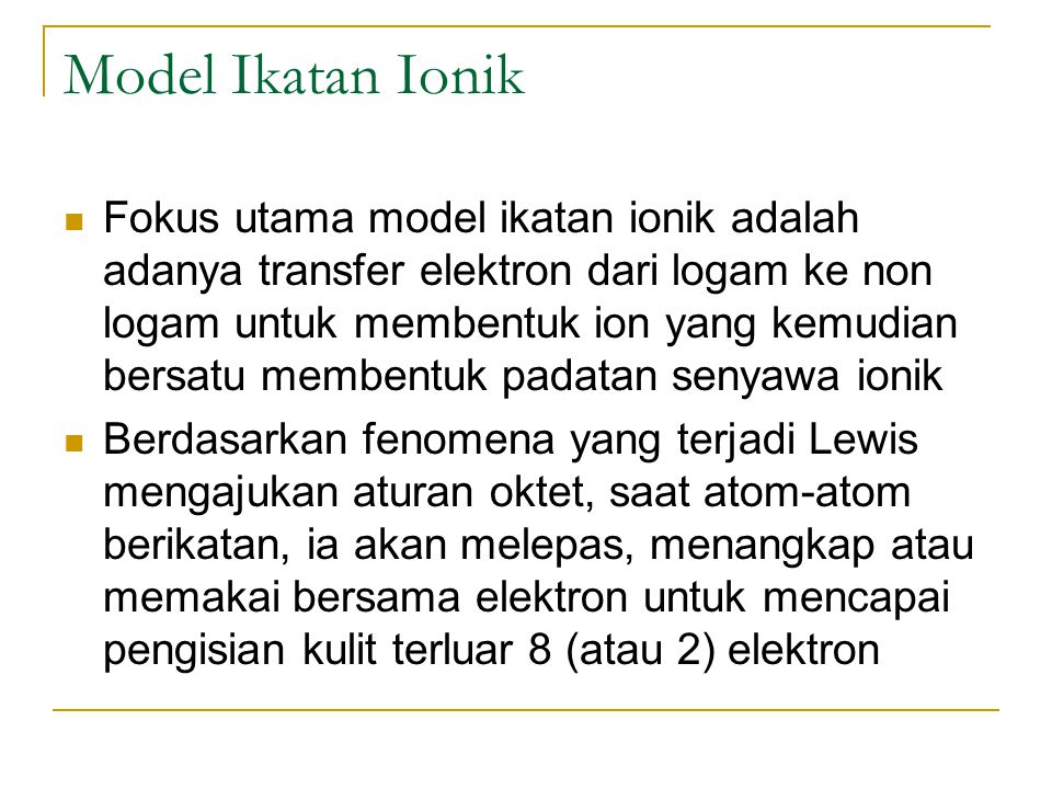 Model Ikatan Ionik