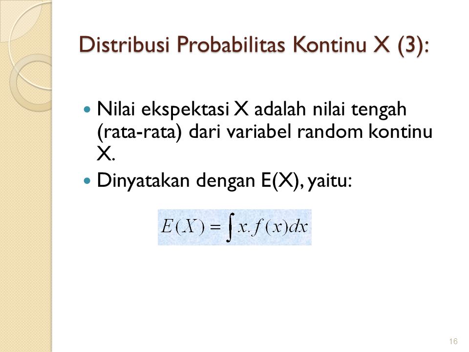 Distribusi Probabilitas Kontinu X (3):