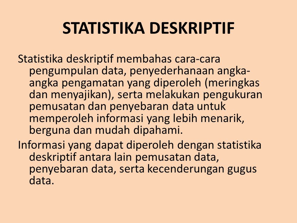 STATISTIKA DESKRIPTIF