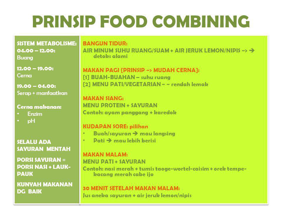 PRINSIP FOOD COMBINING
