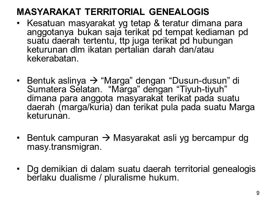 MASYARAKAT TERRITORIAL GENEALOGIS