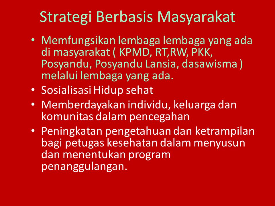 Strategi Berbasis Masyarakat