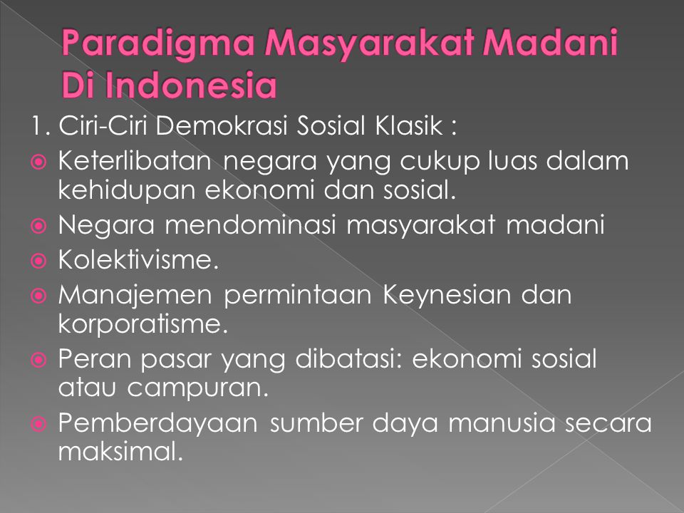 Paradigma Masyarakat Madani Di Indonesia