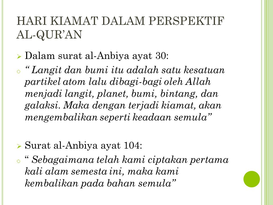 Surat Tentang Hari Kiamat – Ujian