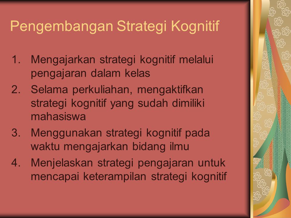 Pengembangan Strategi Kognitif