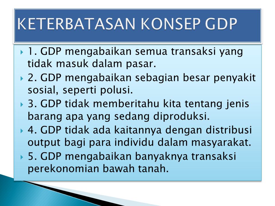 KETERBATASAN KONSEP GDP