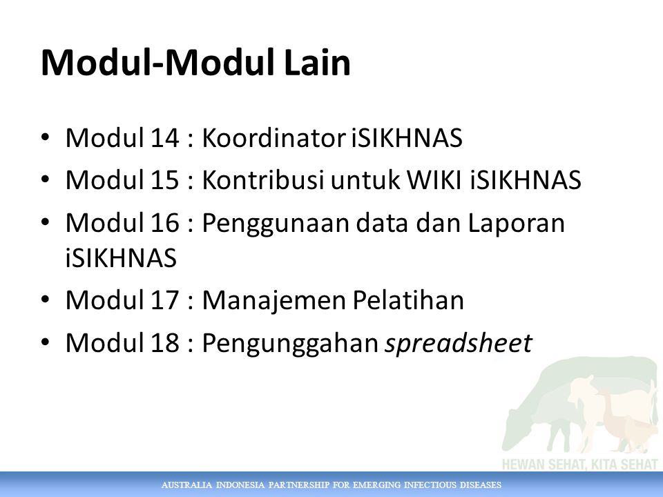 Modul-Modul Lain Modul 14 : Koordinator iSIKHNAS
