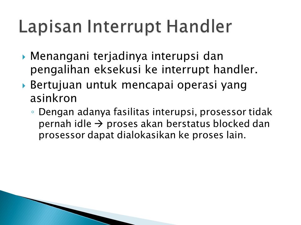 Lapisan Interrupt Handler