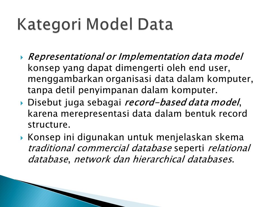 Kategori Model Data