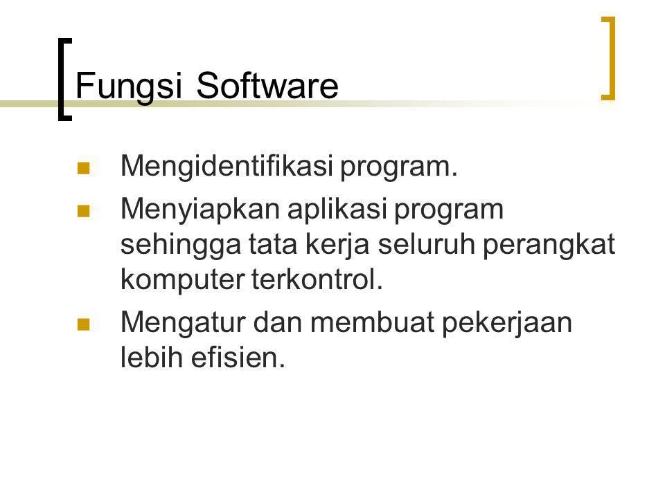 Fungsi Software Mengidentifikasi program.