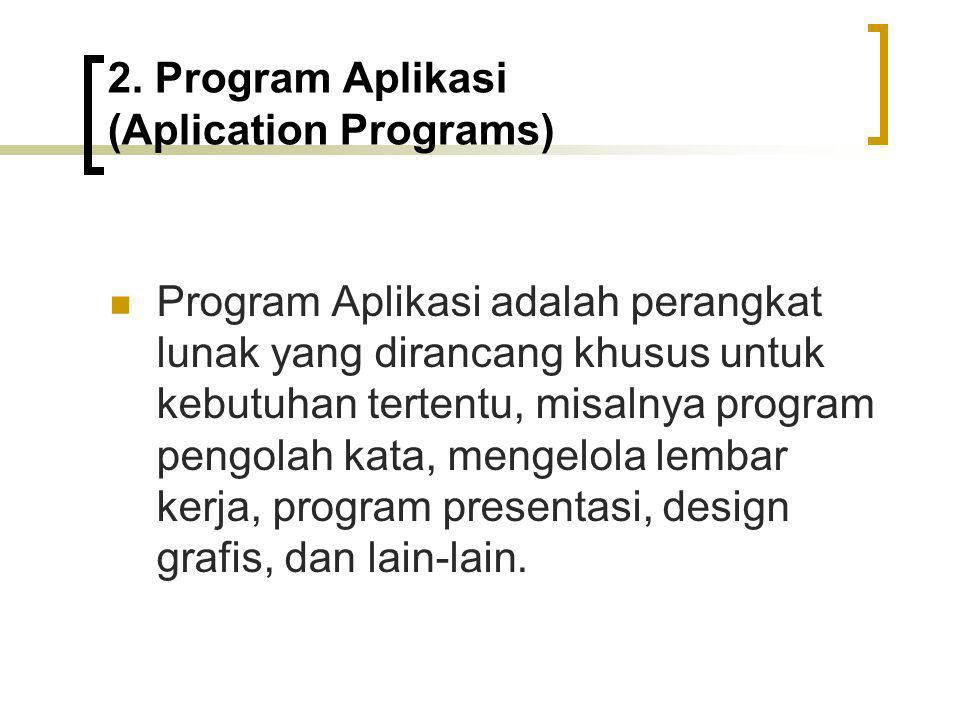 2. Program Aplikasi (Aplication Programs)