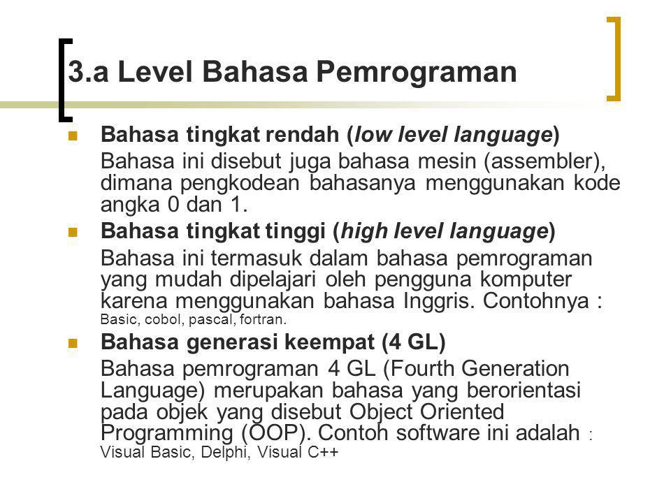 3.a Level Bahasa Pemrograman