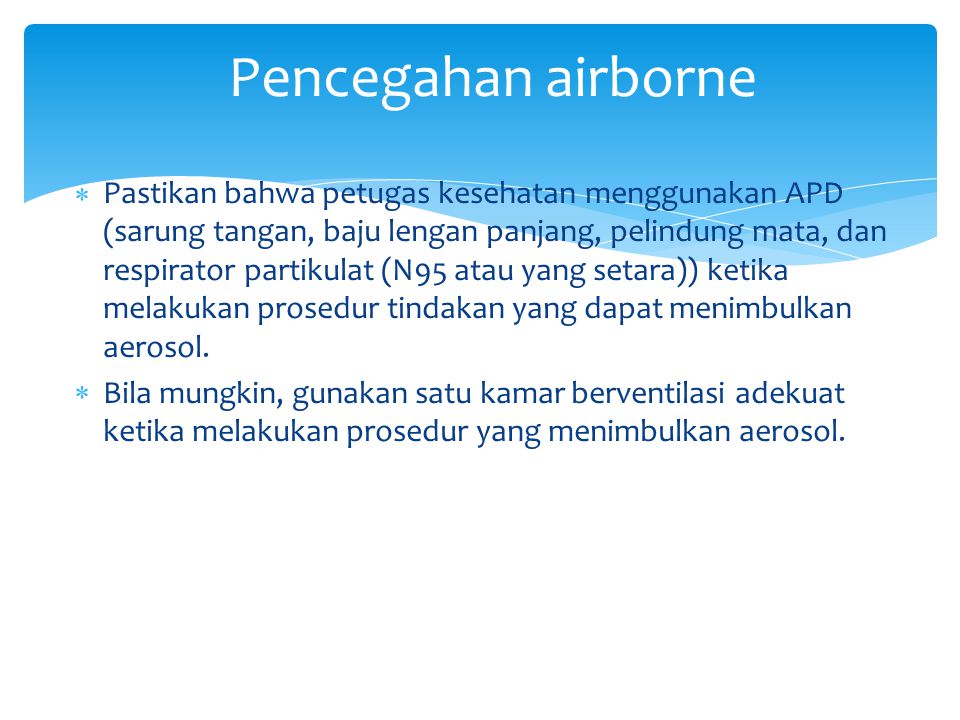 Pencegahan airborne