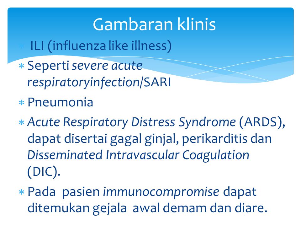Gambaran klinis ILI (influenza like illness)