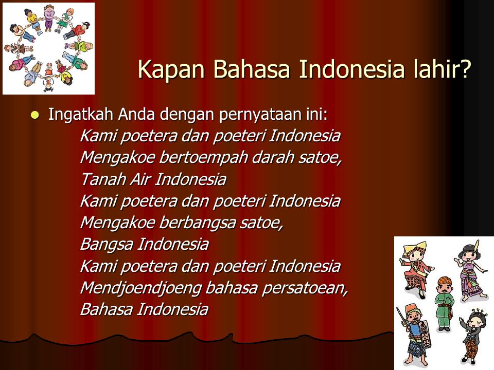 Kapan Bahasa Indonesia lahir