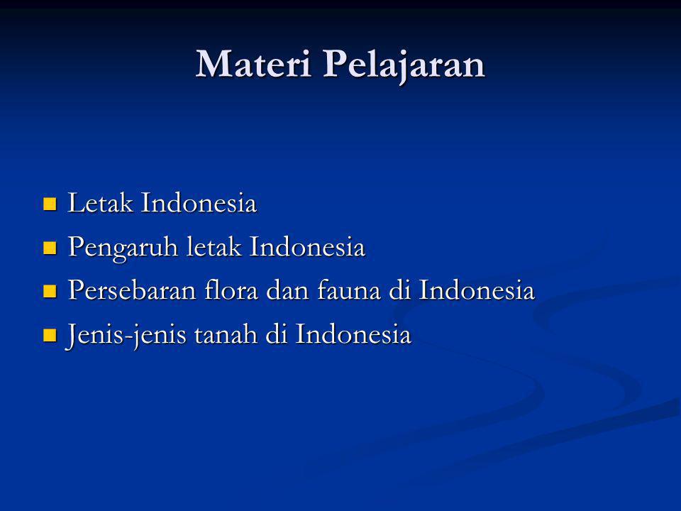 Materi Pelajaran Letak Indonesia Pengaruh letak Indonesia