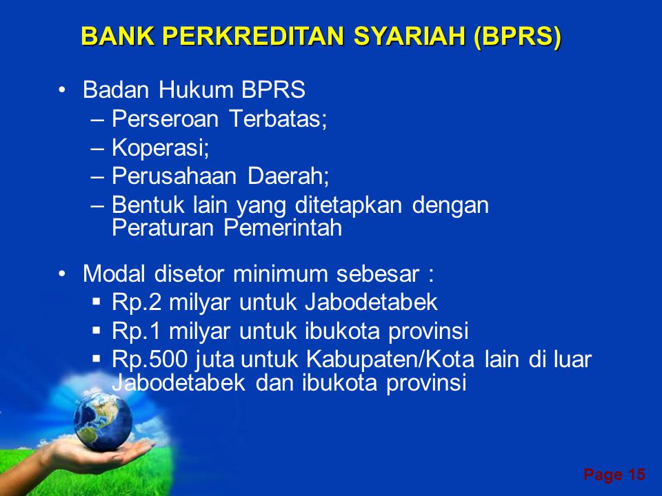 BANK PERKREDITAN SYARIAH (BPRS)