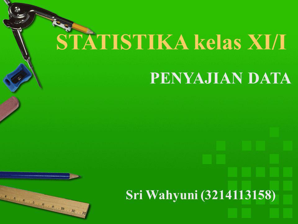 STATISTIKA kelas XI/I PENYAJIAN DATA Sri Wahyuni ( )