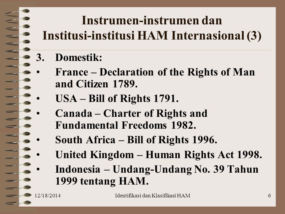 Instrumen-instrumen dan Institusi-institusi HAM Internasional (3)