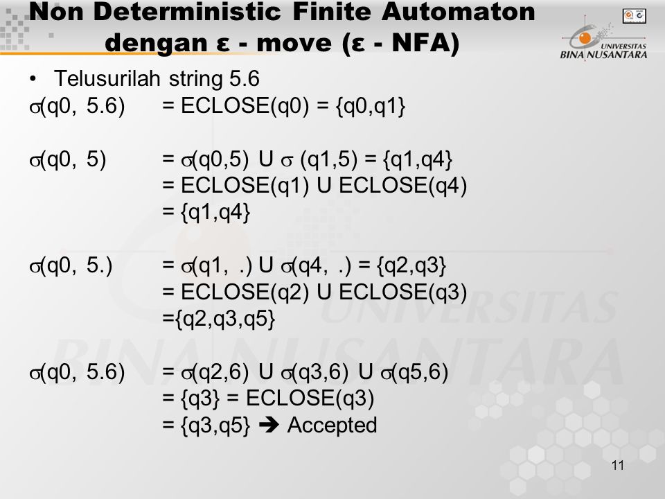 Non Deterministic Finite Automaton dengan ε - move (ε - NFA)