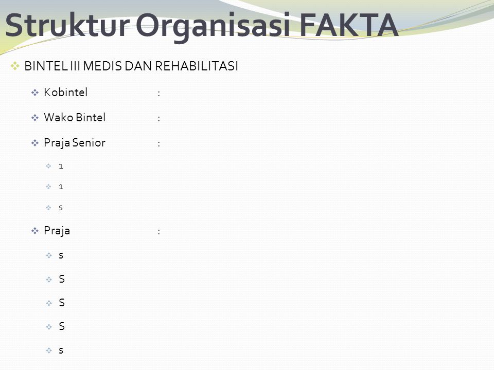 Struktur Organisasi FAKTA