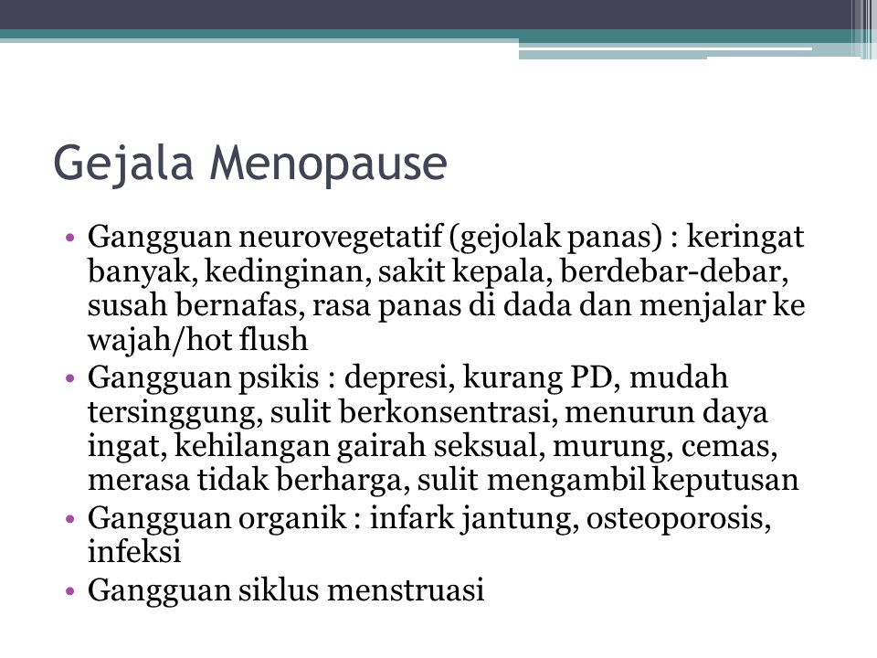 Gejala Menopause