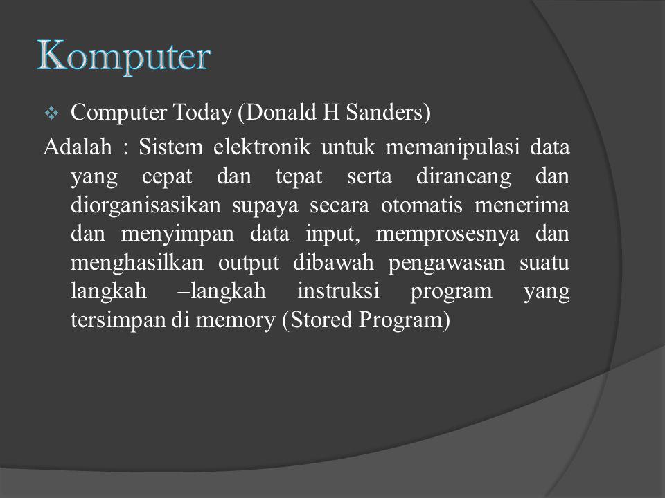Komputer Computer Today (Donald H Sanders)